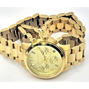 Michael Kors MK7452 Gold Tone Chronograph Women's Watch Date 10ATM